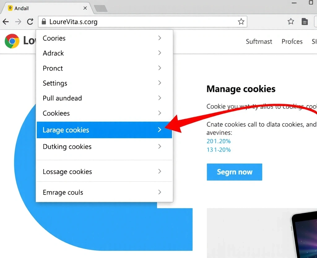 Capture d'écran montrant les paramètres de cookies dans un navigateur web