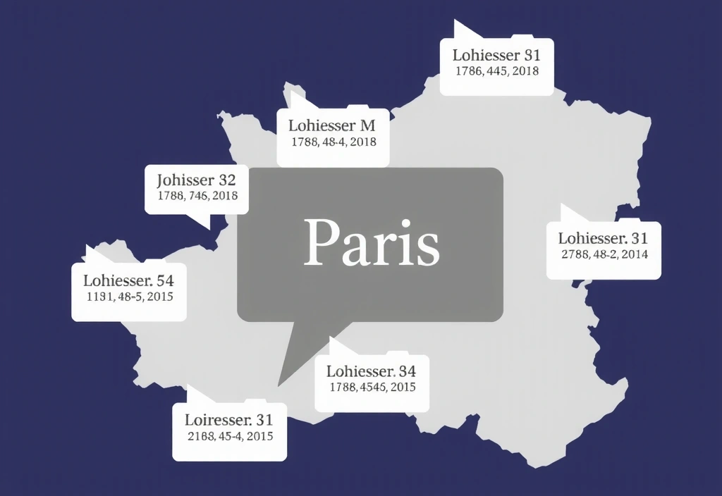 Carte stylisée des adresses de livraison avec marqueurs