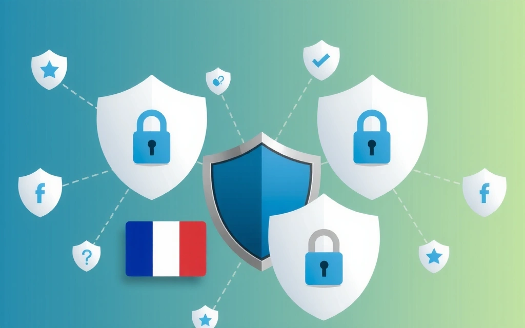 Illustration de la protection des données avec un bouclier et des cadenas